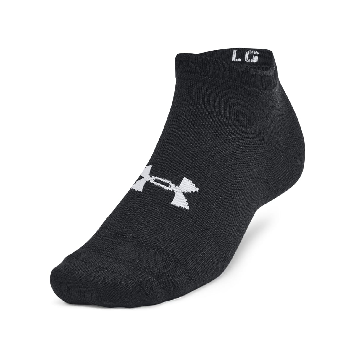 Under Armour Adult Unisex Essential Black/Halo Gray Low Socks 1386239-00200 - Main Image