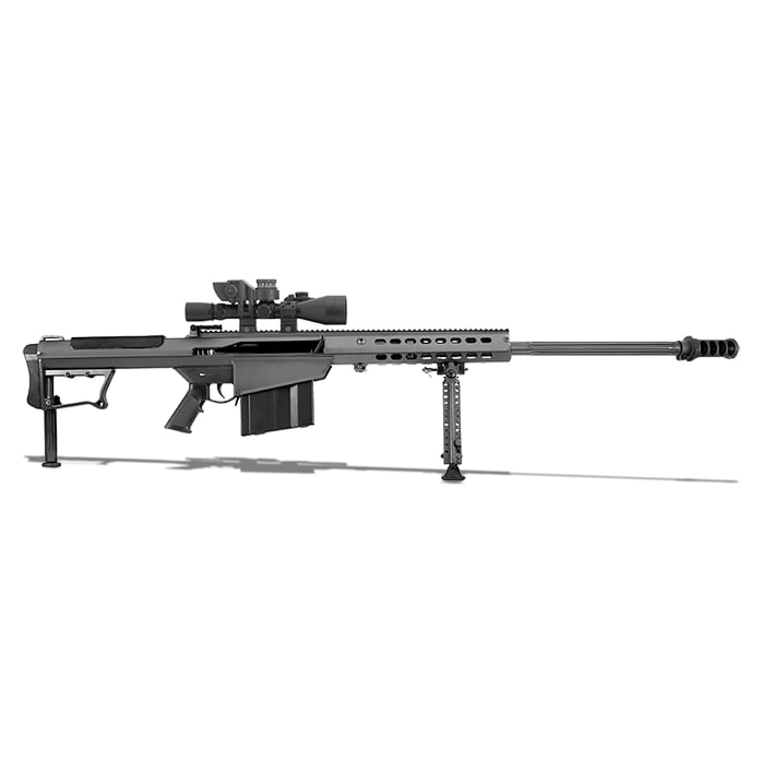 Barrett M107A1 Black 29" Leupold Mark 4 M1, BORS, Rings 14019