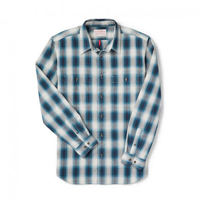 Filson Wildwood Shirt Blue Gray 2XL 10684