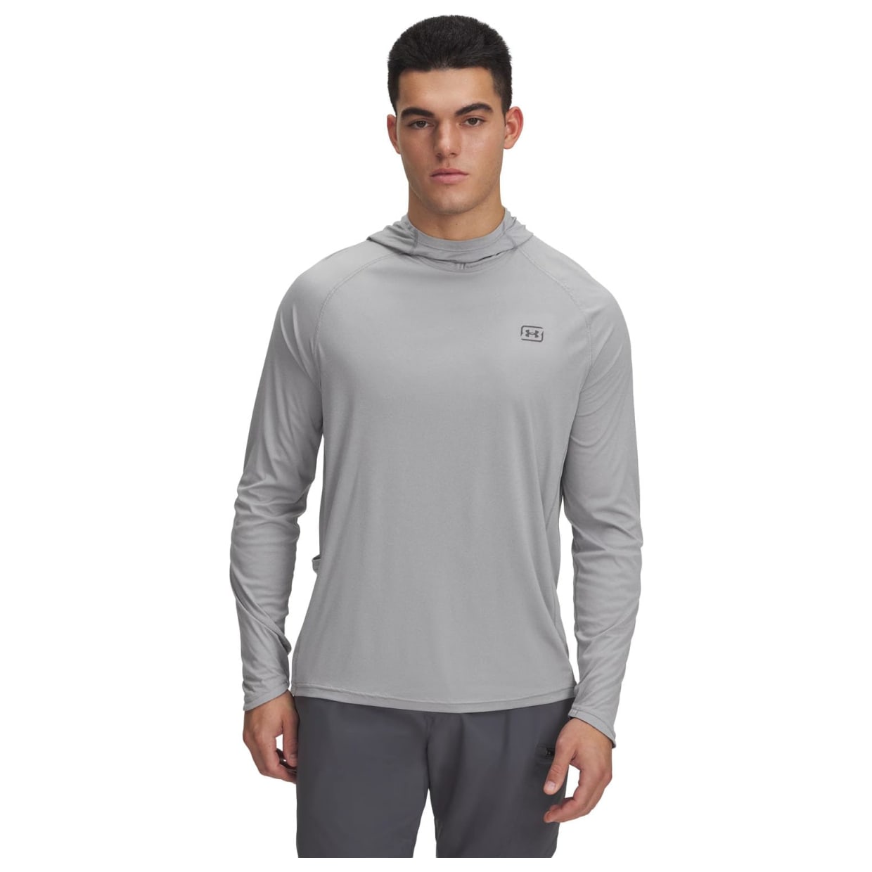 Under Armour Men's Fish Elite Mod Gray/Castlerock Hoodie 1388957-01100 - Main Image