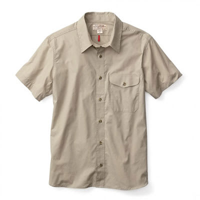Filson S/S Feather Cloth Shirt Desert Tan LG 10491
