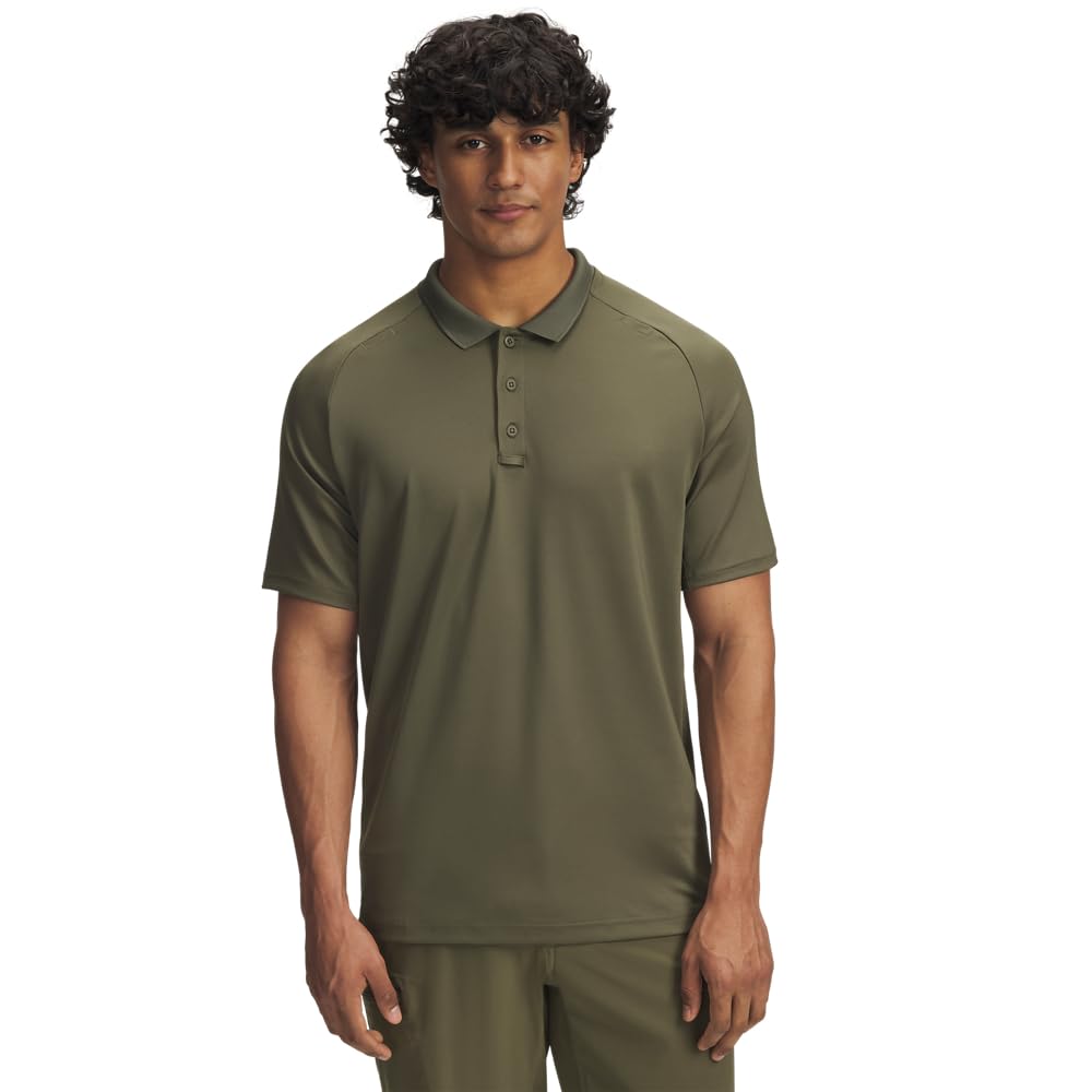 Under Armour Men's Tactical Shortsleeve Marine OD Green Performance Polo Shirt 6004146-39000 - Main Image