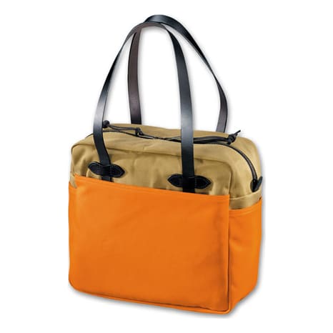Filson Orange/Tan Zip Top Tote Bag FIL-70088-RT