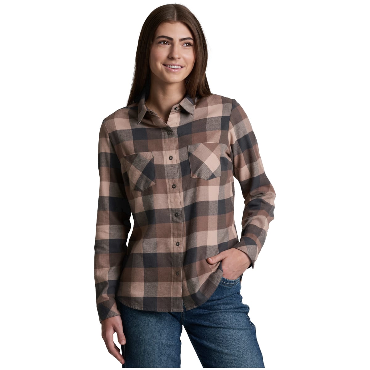 Kuhl Darcy Flannel Coffee Women's Size XS 8576-CF-W-XS