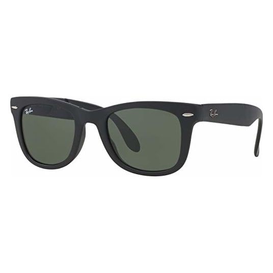 Ray-Ban Folding Wayfarer Matte Black G-15 Green 0RB4105-601S50