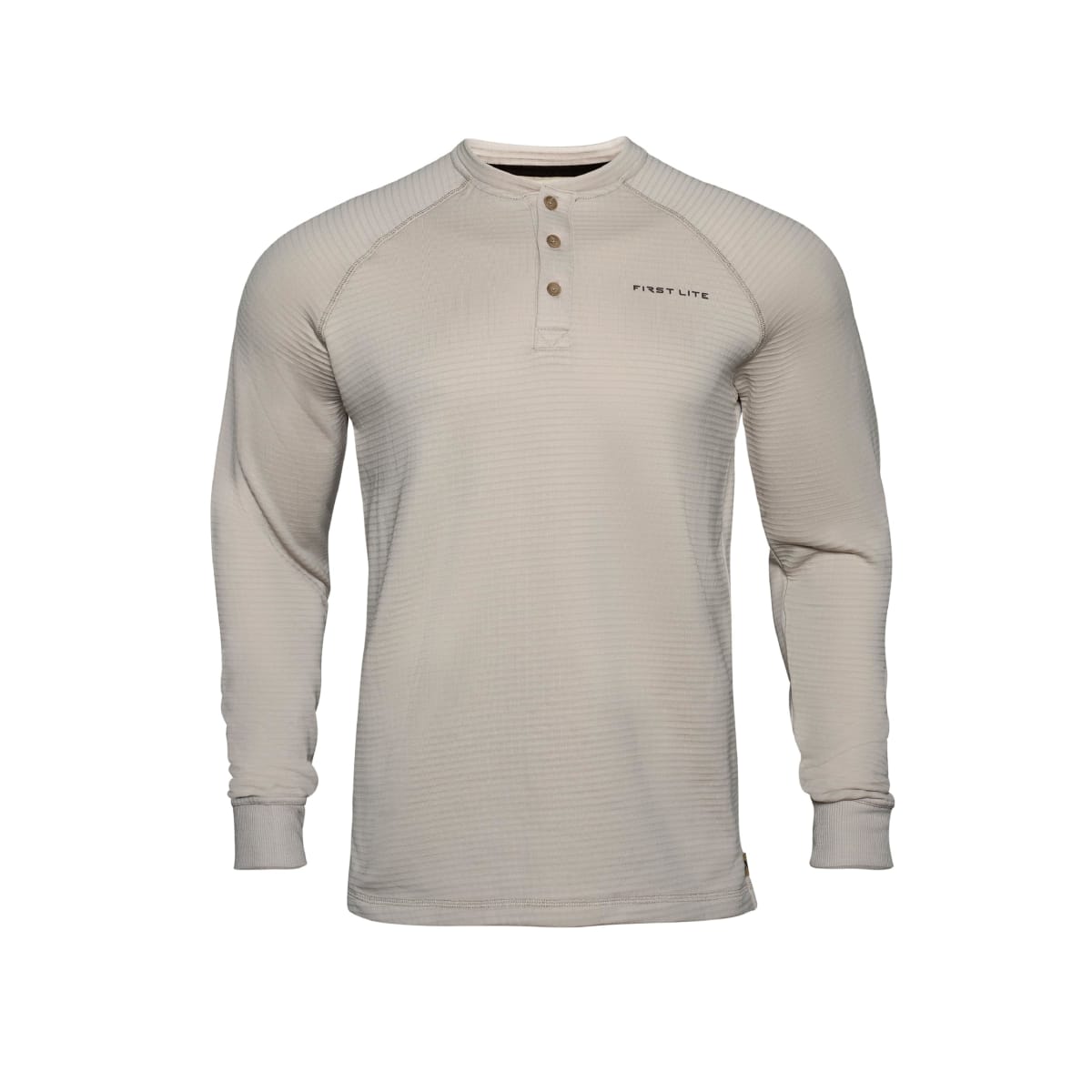 First Lite Men's ThermaGrid Merino Henley Sand XL MBTHNSDXL