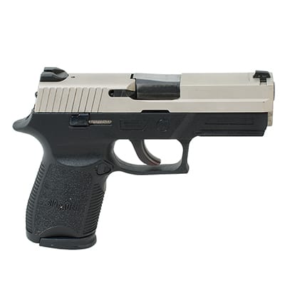 Sig Sauer P250 9mm Compact Nickel, Used: Good condition, UA1237 2509025