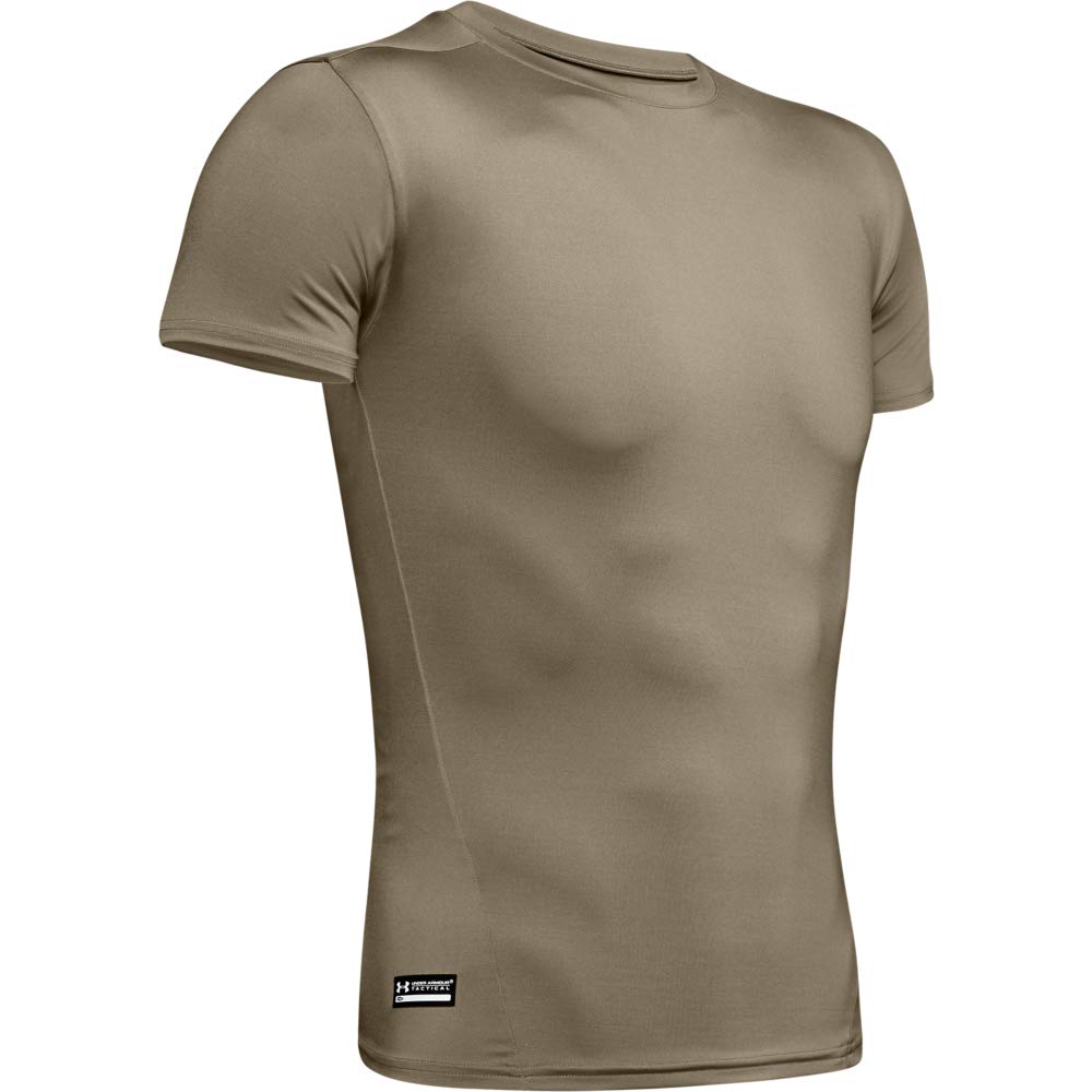 Under Armour Men's Tactical Shortsleeve Federal Tan Compression Shirt 1216007-49900 - Main Image