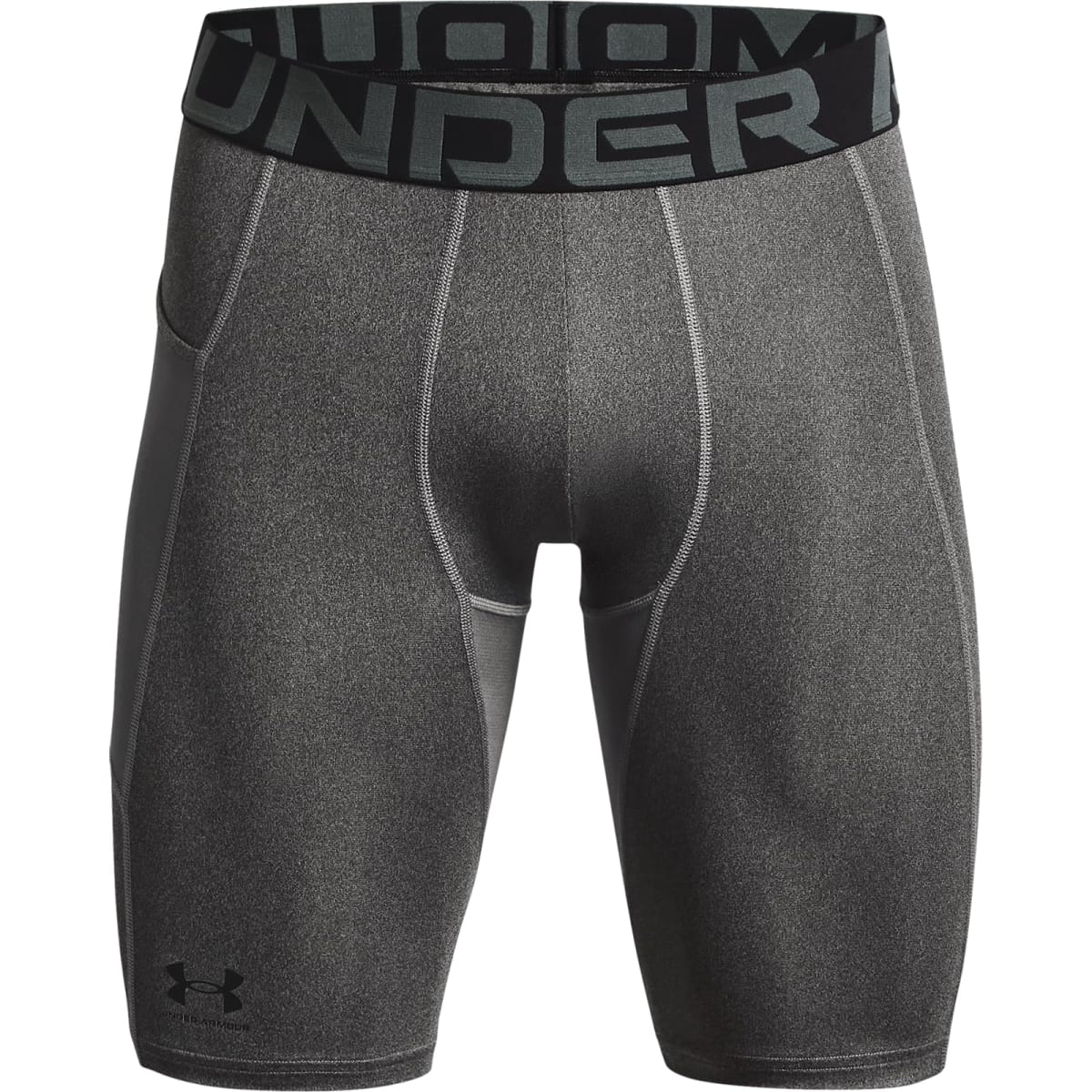 Under Armour Men's Heatgear Armour Carbon Heather/Black Long Shorts 1361602-09000 - Main Image
