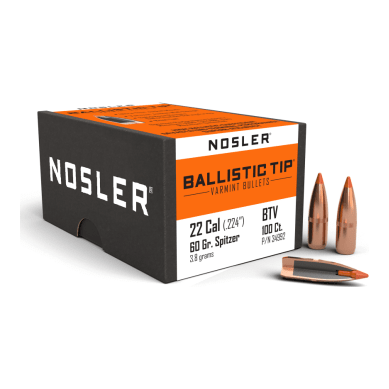 Nosler Ballistic Tip Varmint BT - 22 60g SP C495 (100ct) Bullets 34992