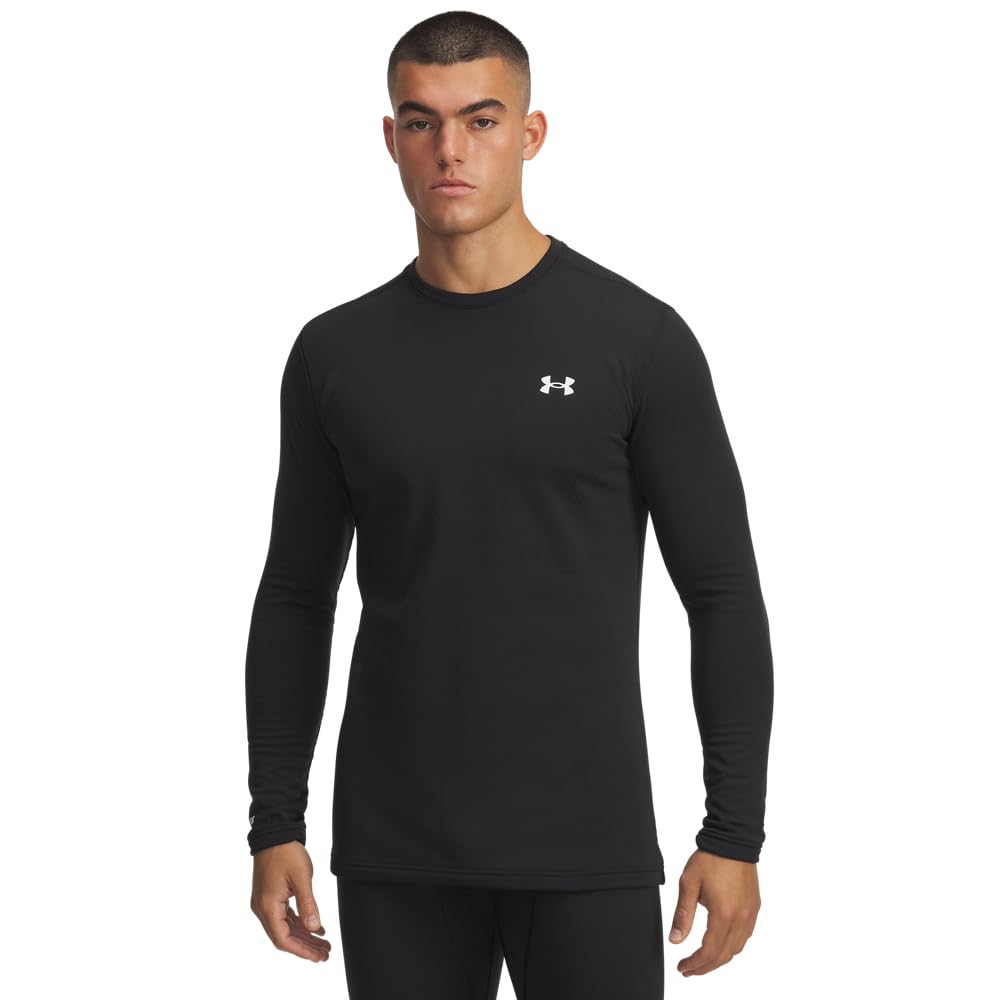 Under Armour Men's Coldgear Base 3.0 Crew Longsleeve Black Shirt 6005297-00100 - Main Image