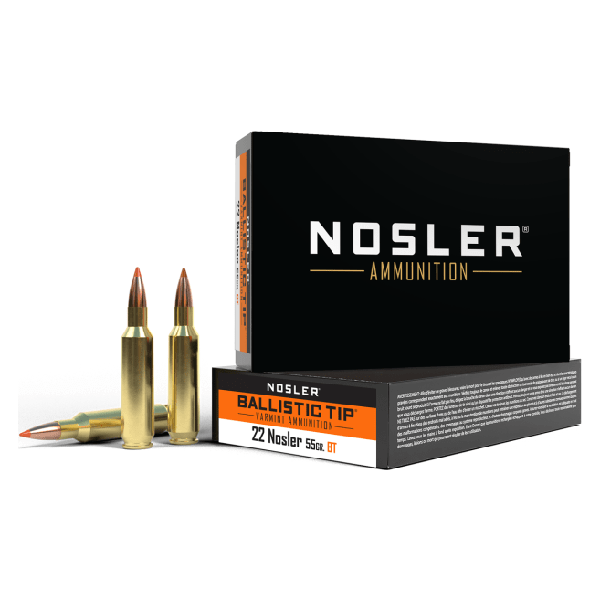 Nosler BT Varmint BTA - 22 Nosler 55g BT SP (20ct) Ammunition 61030