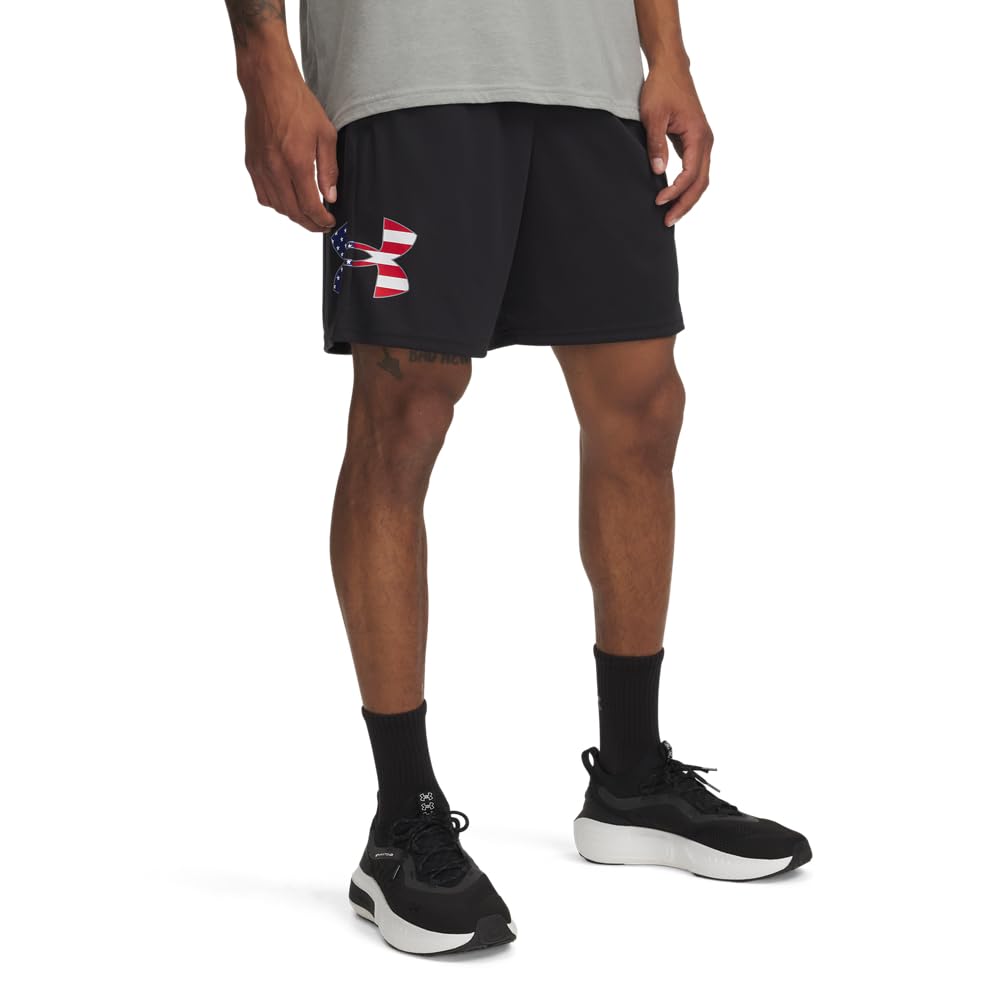 Under Armour Men's Freedom Tech Black/Red BFL Shorts 6000654-00100 - Main Image