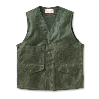 Filson XS Olive Soywax Cruiser Vest 10428-OV