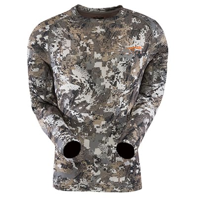 Sitka Core Lt Wt Crew - LS Optifade Elevated II X Large|10033-EV-XL