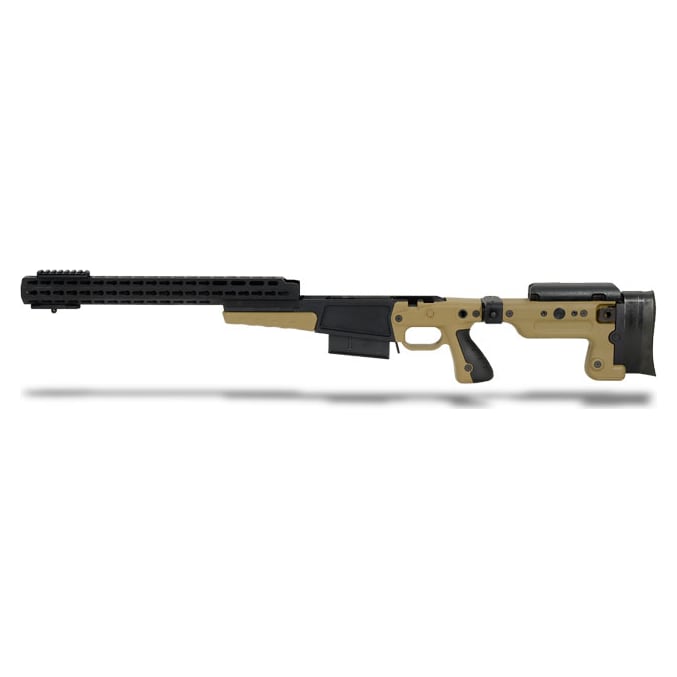 Accuracy International AX Chassis LH Long Action M700 Dark Earth, Pistol Grip, Folding Stock, 16' forend tube, Flush Cups
