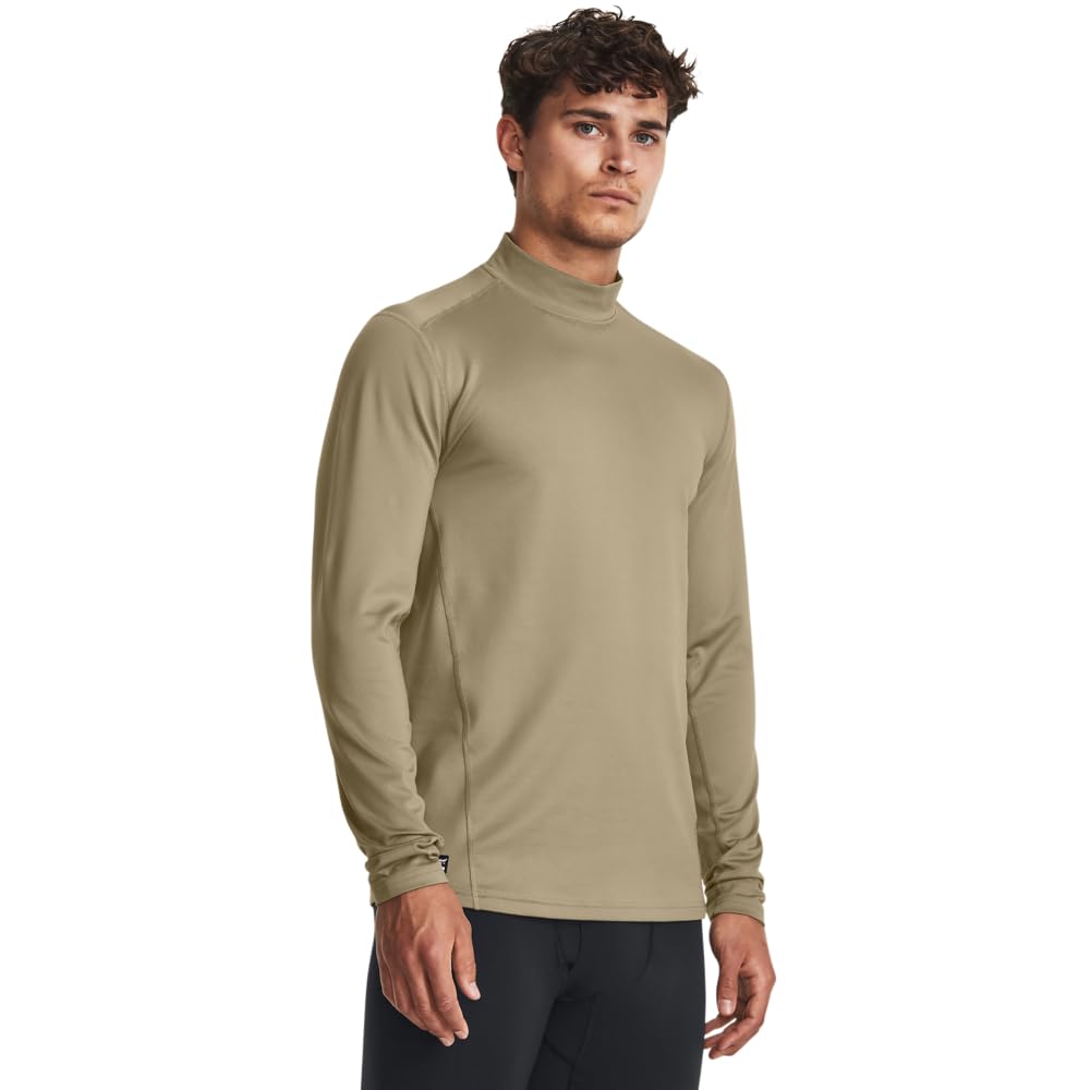 Under Armour Men's Tactical Longsleeve Federal Tan/Black Mock Shirt 1365388-49900 - Main Image