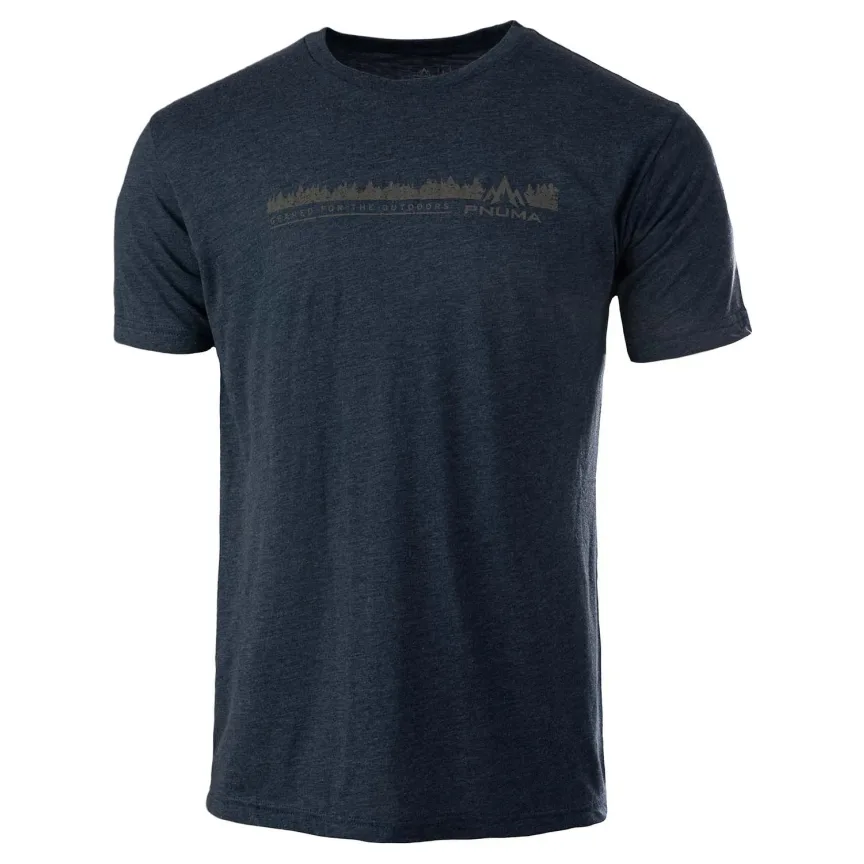 Pnuma Outdoors Lifestyle Tree Line Tee, Indigo Color XL LS-TS-TL-IN-XL