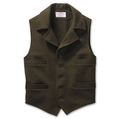 Filson SM Green Mackinaw Western Vest FIL-10057-FG