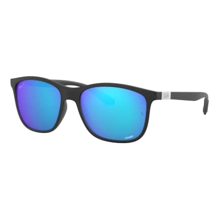 Ray-Ban Chromance Matte Black Green Mirror Blue Polar 0RB4330CH-601SA156