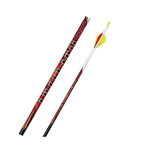 Black Eagle 19/64" Factory Fletched Arrow Outlaw 6pk White Crested .005"-300 152