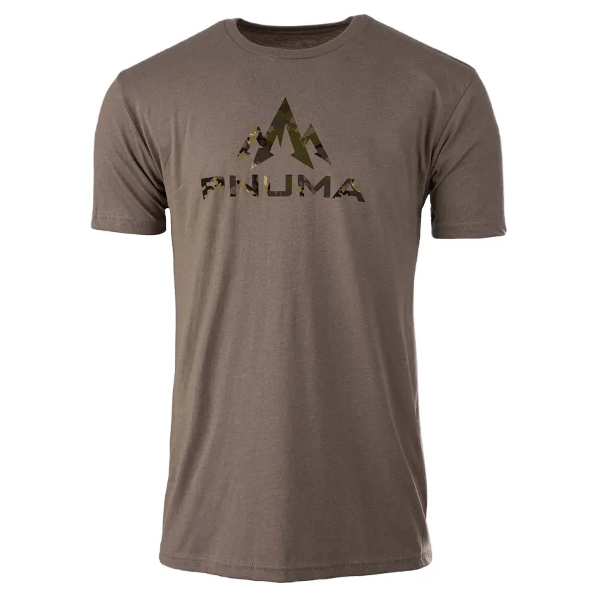 Pnuma Outdoors Lifestyle Caza Logo Tee, Gray Color 2XL LS-TS-CL-2XL