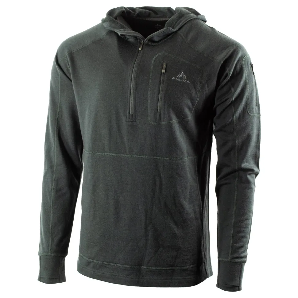 Pnuma Outdoors Merino Gunnison Hoodie, Beluga Color 2XL GU-HD-BE-2XL