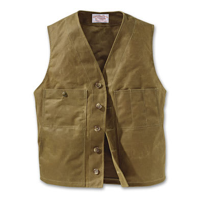 Filson 40 Tan Oil Tin Cloth Vest FIL-10268-TN
