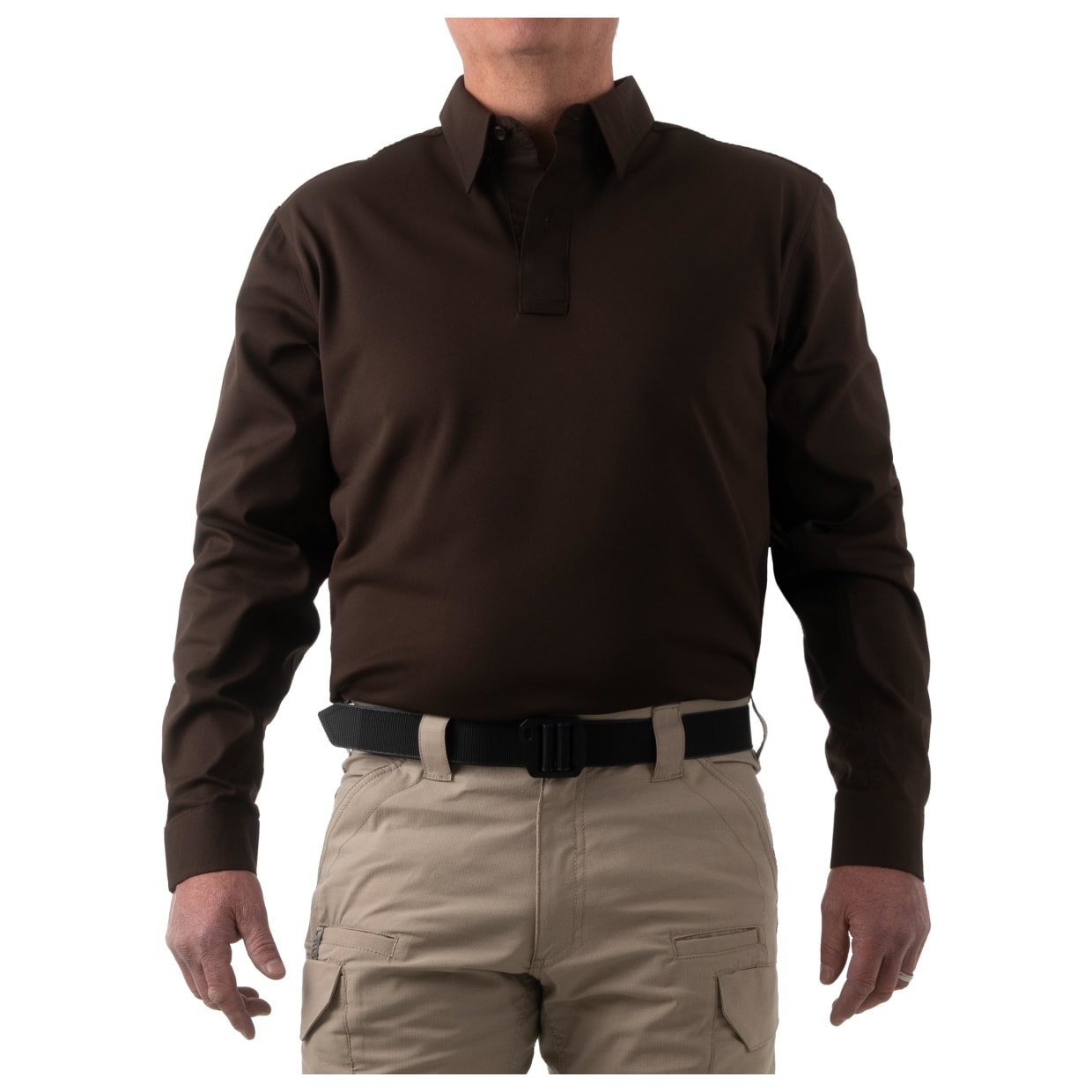 First Tactical Men's V2 Pro Performance Long Sleeve Shirt Kodiak Brown 111015-182 - Main Image