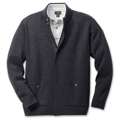 Filson SM Charcoal Lightweight Zip Cardigan 11009-CH