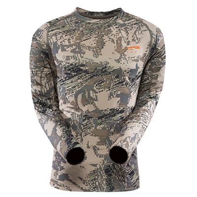 Sitka Core Lt Wt Crew - LS Optifade Open Country Large|10033-OB-L