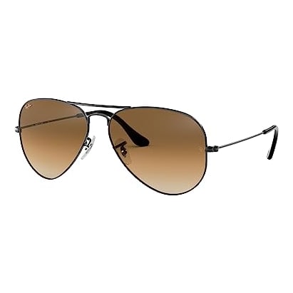 Ray-Ban Aviator Large Metal Gunmetal Clear Gradient Brown 0RB3025-0045158