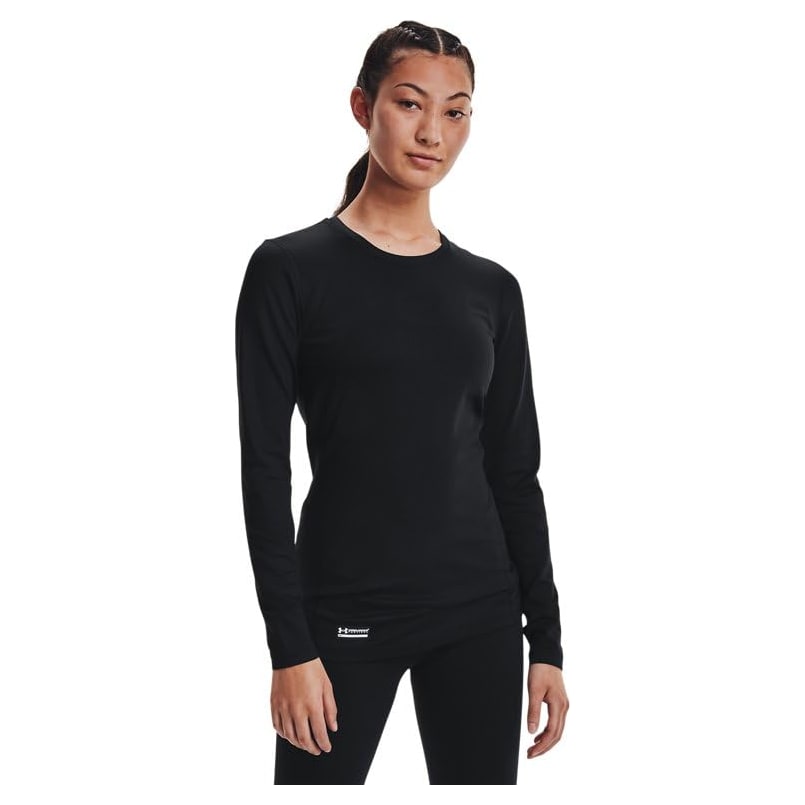 Under Armour Women's Tactical Longsleeve Black Crew Shirt 1365394-00100 - Main Image