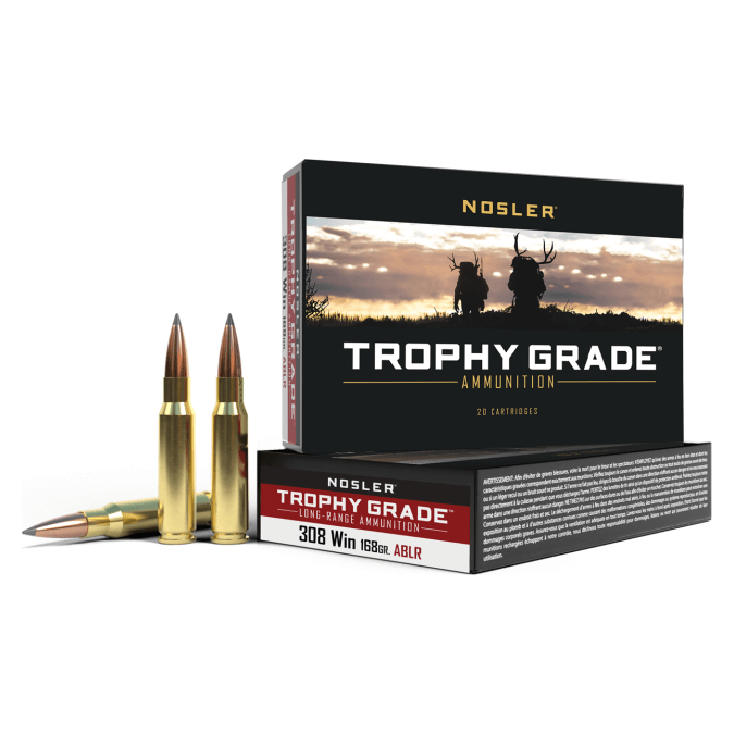 Nosler Trophy Grade (Long Range) TGA - 308 Win 168g ABLR SP (20ct) Ammunition 60101