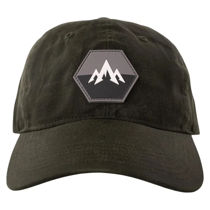 Pnuma Outdoors Lifestyle Waxed Cotton Cap, Dark Olive Color P608DB