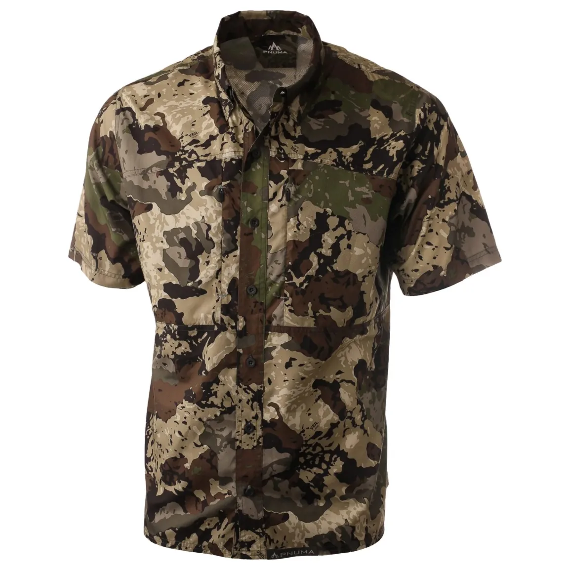 Pnuma Outdoors Short Sleeve Shooting Shirt, Caza Camo LG PSSSSCL