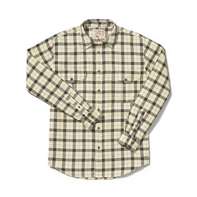 Filson Lightweight Alaskan Guide Shirt Cream/Deep Brown LG 10743 10743060104