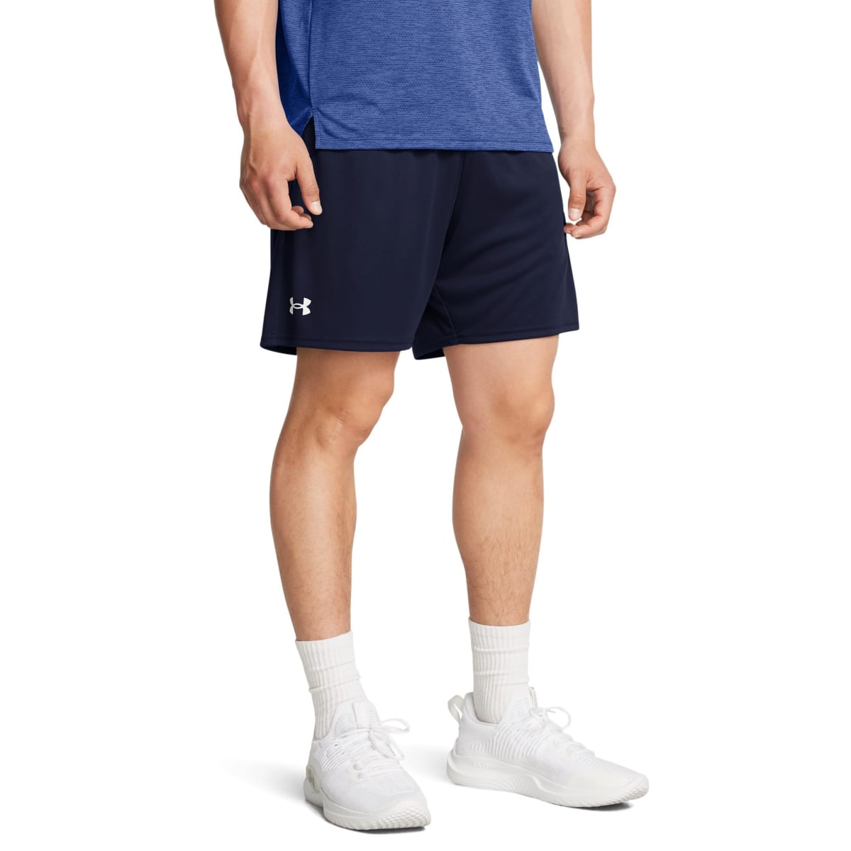 Under Armour Men's Tech Midnight Navy/White 7-inch Shorts 1386969-41000 - Main Image