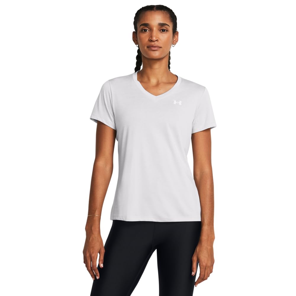 Under Armour Women's Tech Twist Shortsleeve Halo Gray/White Shirt 1384227-01400 - Main Image