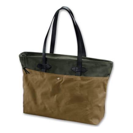 Filson LG Green/Tan Zip Tote FIL-70086-GT
