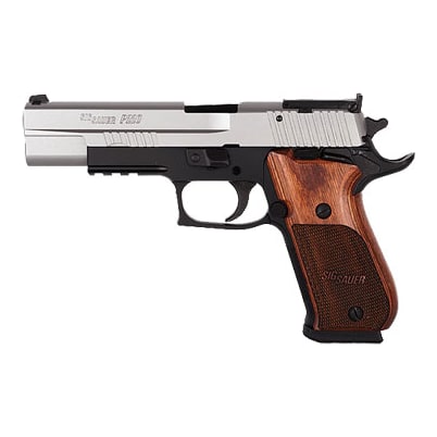 SUPER MATCH, 2-Tone, Beavertail, SAO Trigger, Adjustable Sights, Wood Grips, Test Target 220BR5-45-TAS-SUP
