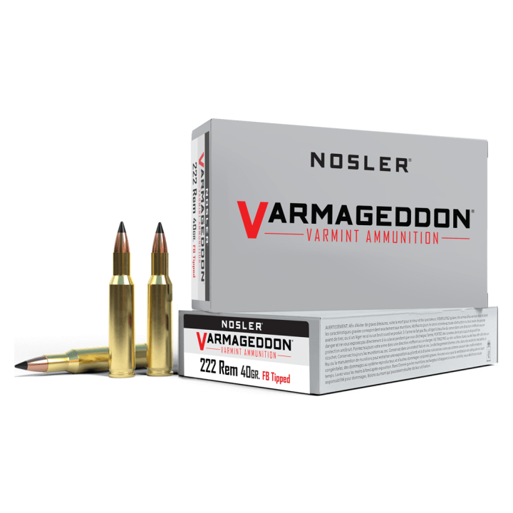 Nosler Varmageddon VGA - 222 Rem 40g VG FBT (20ct) Ammunition 65135