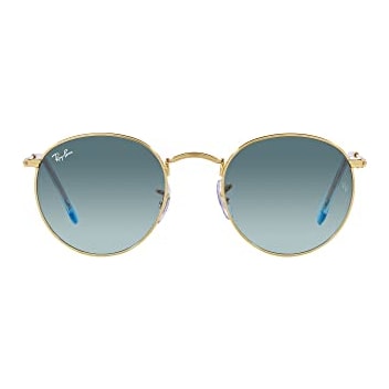 Ray-Ban Round Metal Gold Blue Gradient Grey 0RB3447-0013M53