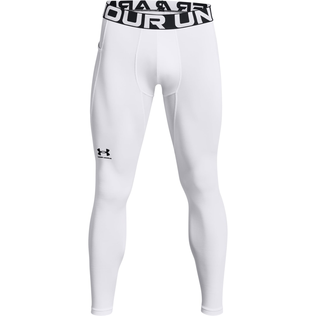 Under Armour Men's Coldgear Armour White/Black Leggings 1366075-10000 - Main Image