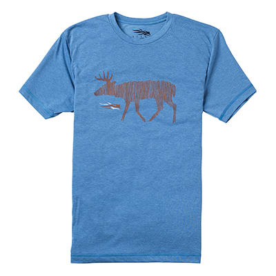 Sitka Deer Sketch Tee SS Lake Blue XXX Large|20035-LB-3XL