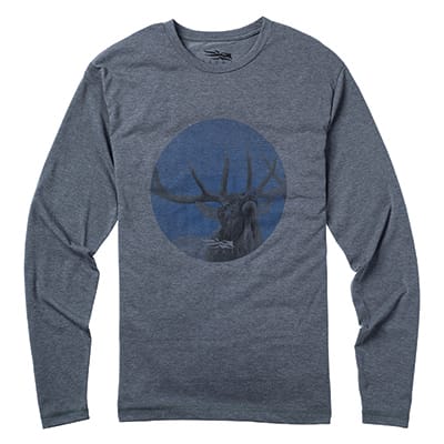 Sitka Bugle Tee LS Lead X Large|20033-PB-XL