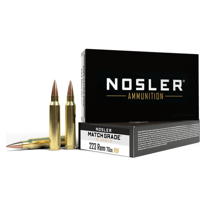 Nosler Match Grade MGA - 223 Rem 70g RDF HPBT (20ct) Ammunition 60130