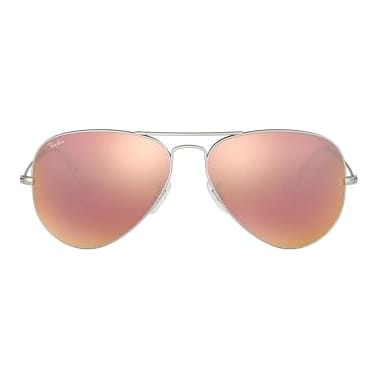 Ray-Ban Aviator Large Metal Matte Silver Light Brown Mirror Pink 0RB3025-019Z258