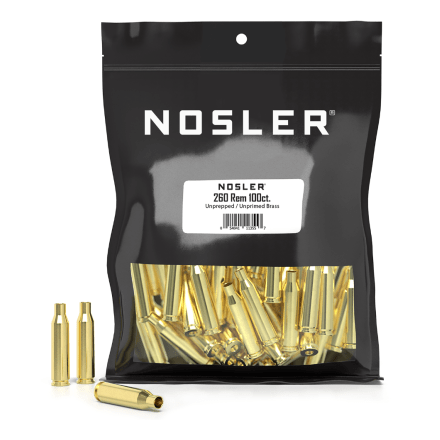 Nosler Brass - 260 Rem (100ct) Bulk Brass Bag 11355