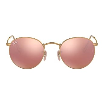 Ray-Ban Round Metal Matte Arista Light Brown Mirror Pink 0RB3447-112Z250
